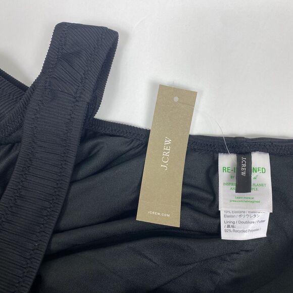 J. Crew Ribbed Square Neck One piece Swimsuit Black Sz 22 / 2X Plus Size NWT - Picture 8 of 9